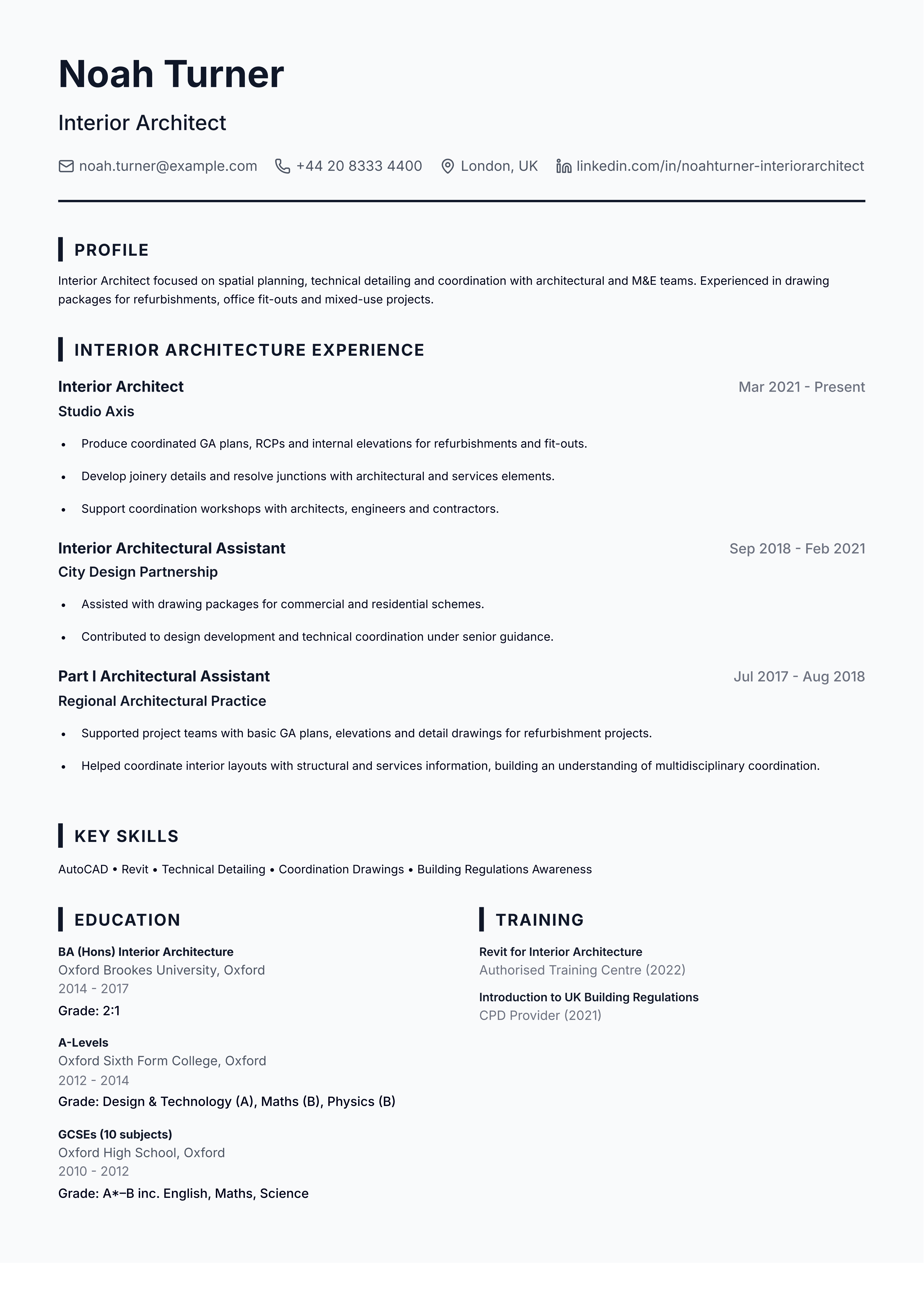 interior design cv template interior architect cv