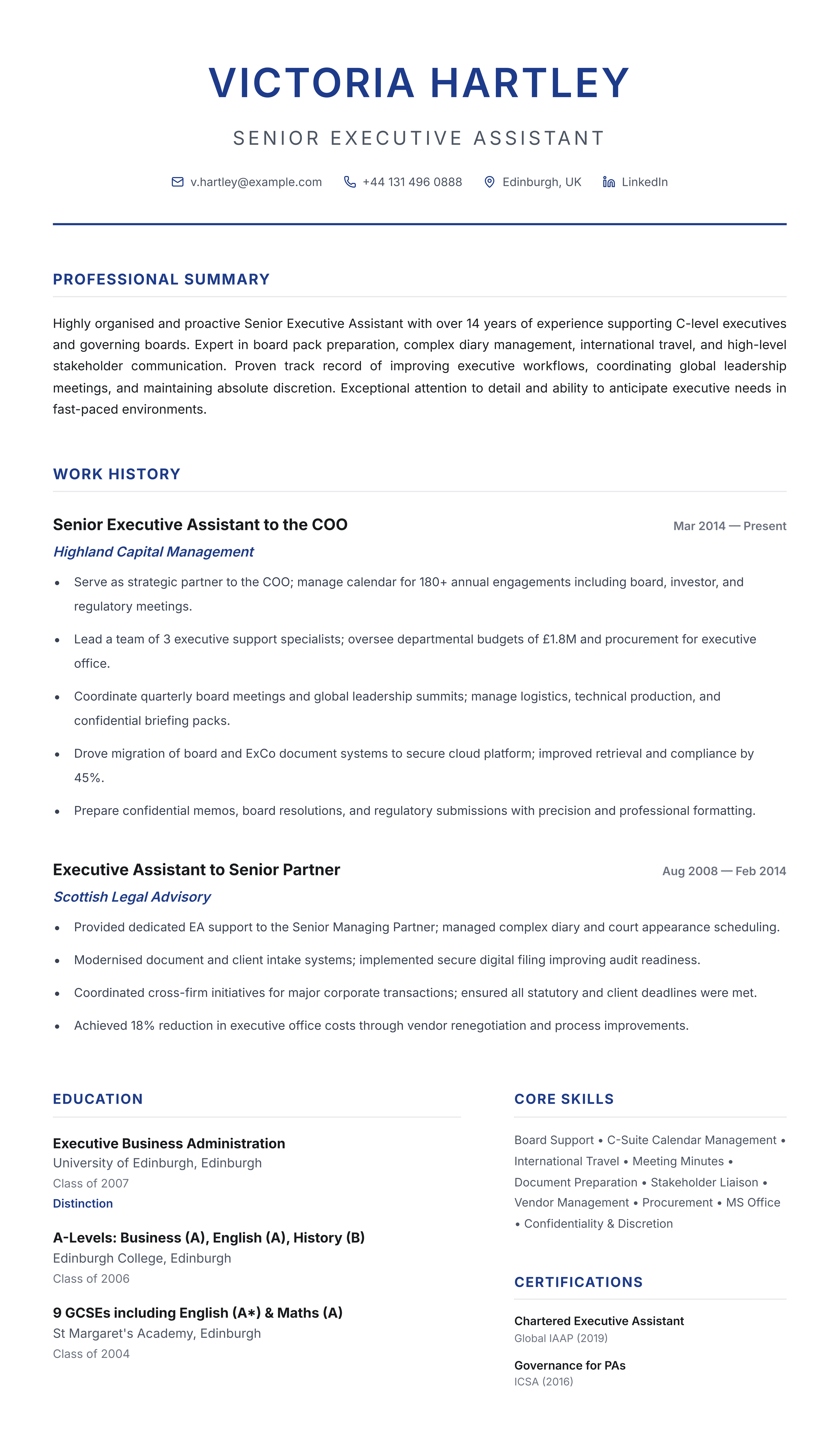 Executive Modernist template