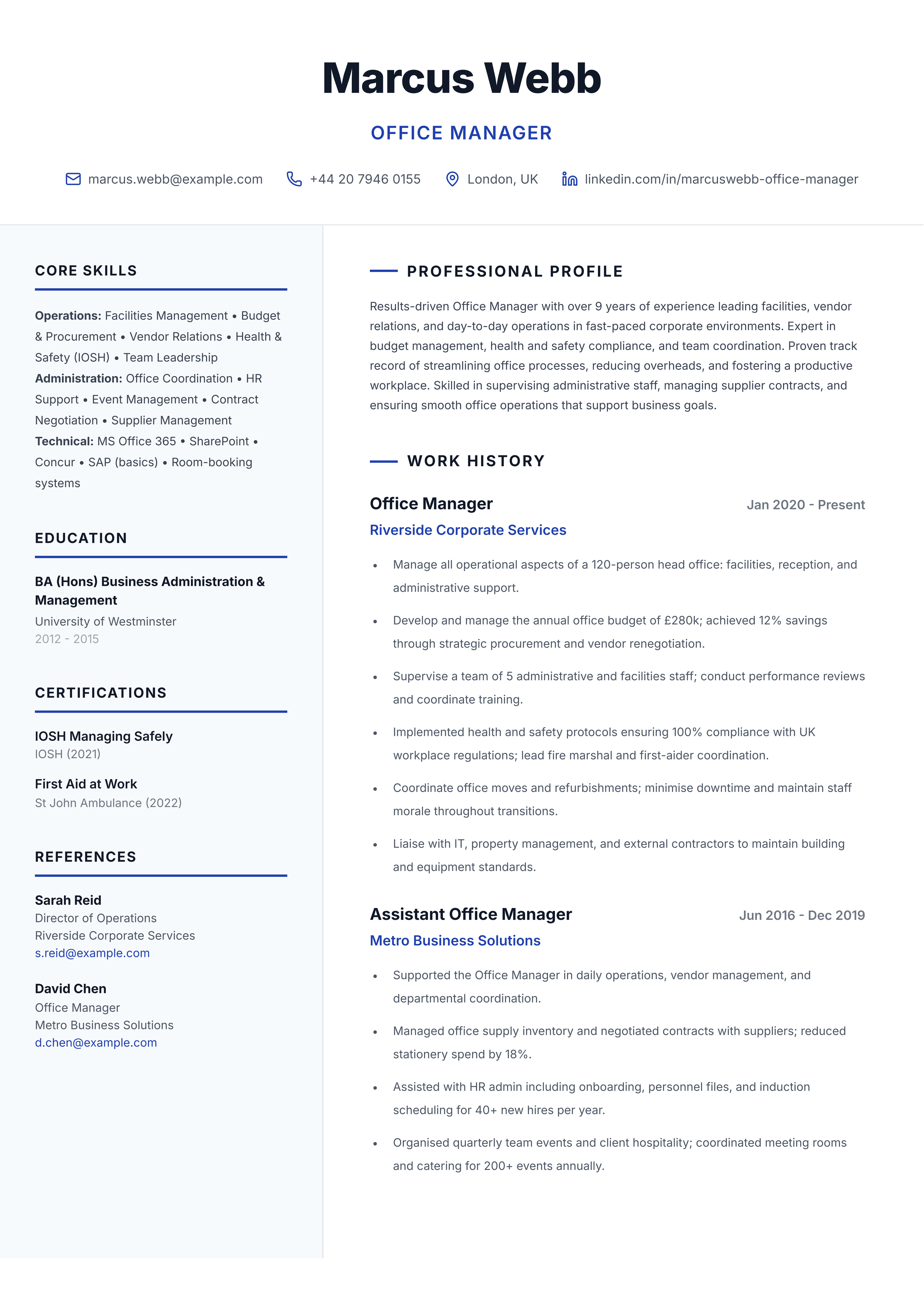 Senior Office Pro template