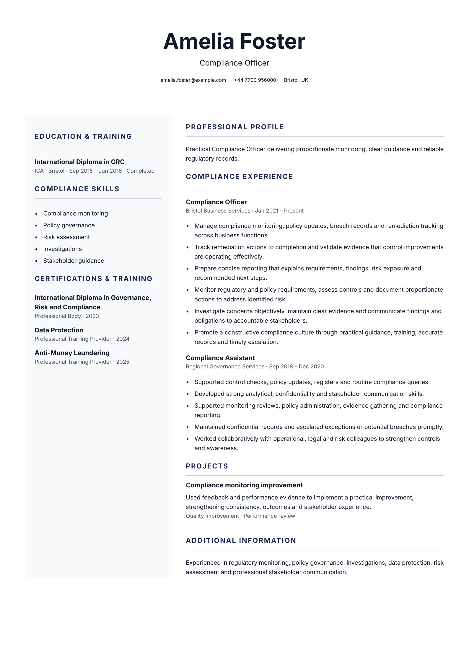 Care coordinator CV