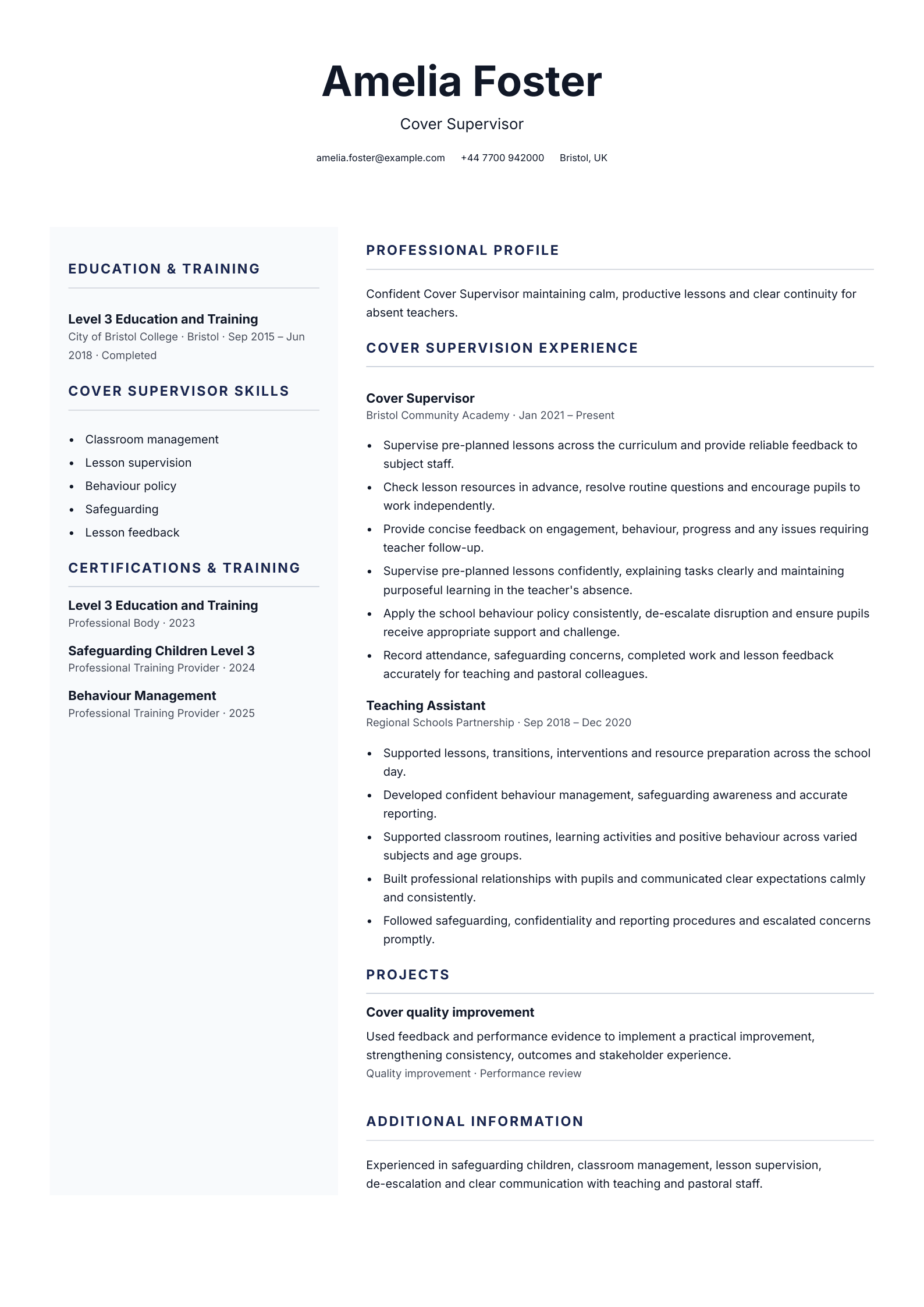 Care coordinator CV