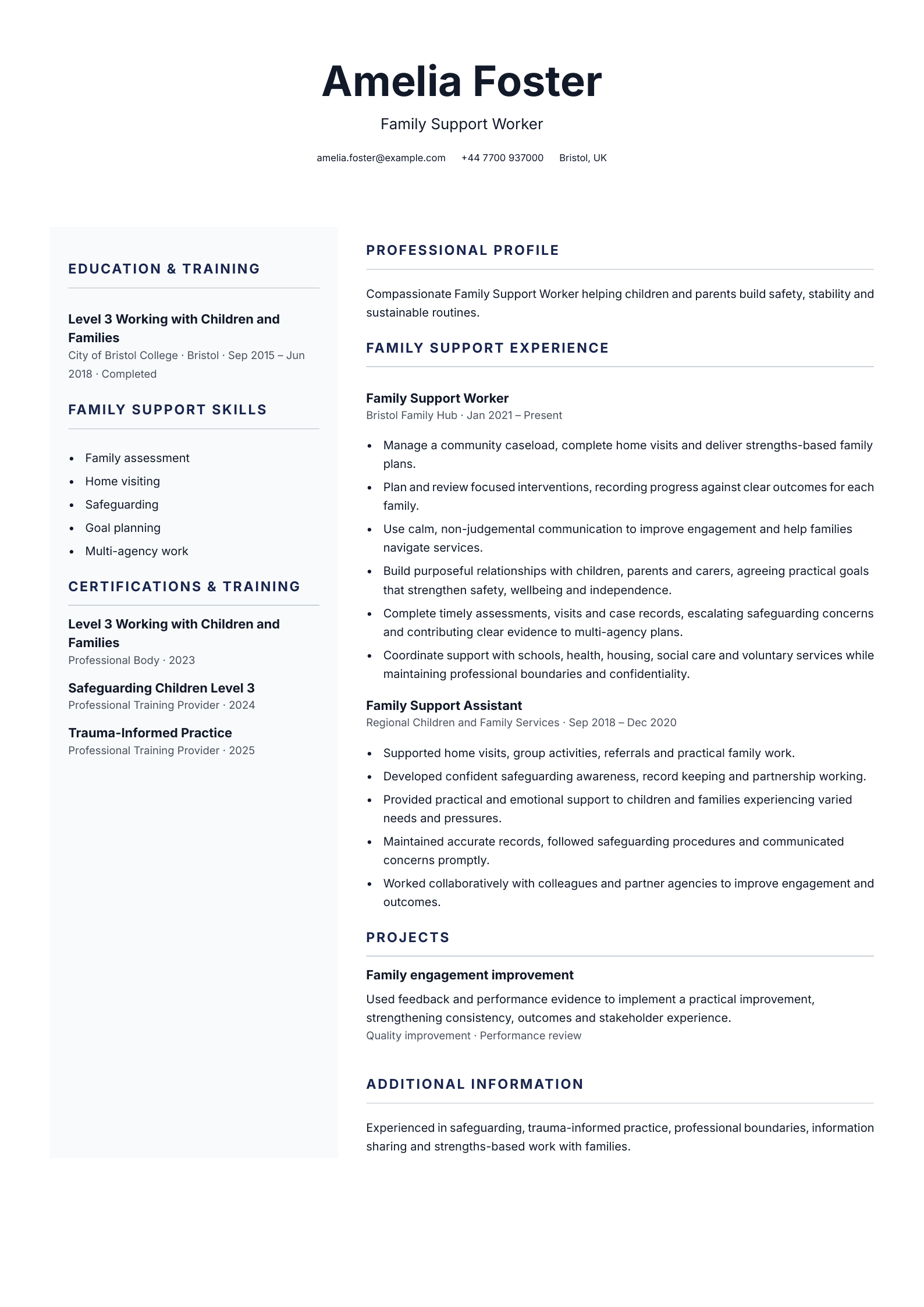 Care coordinator CV