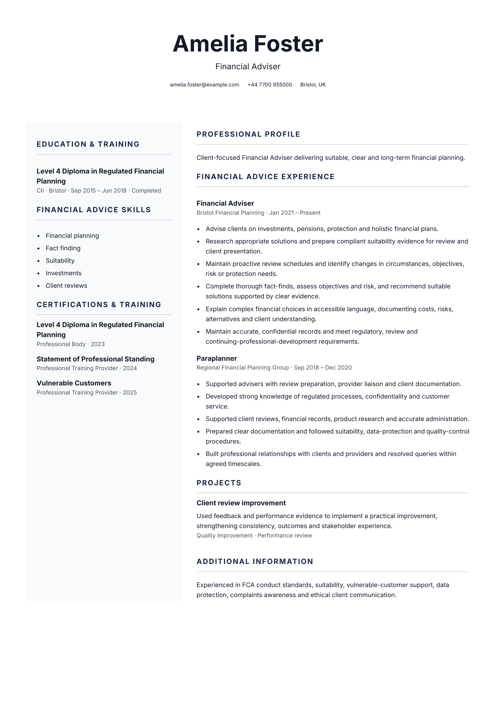 Care coordinator CV