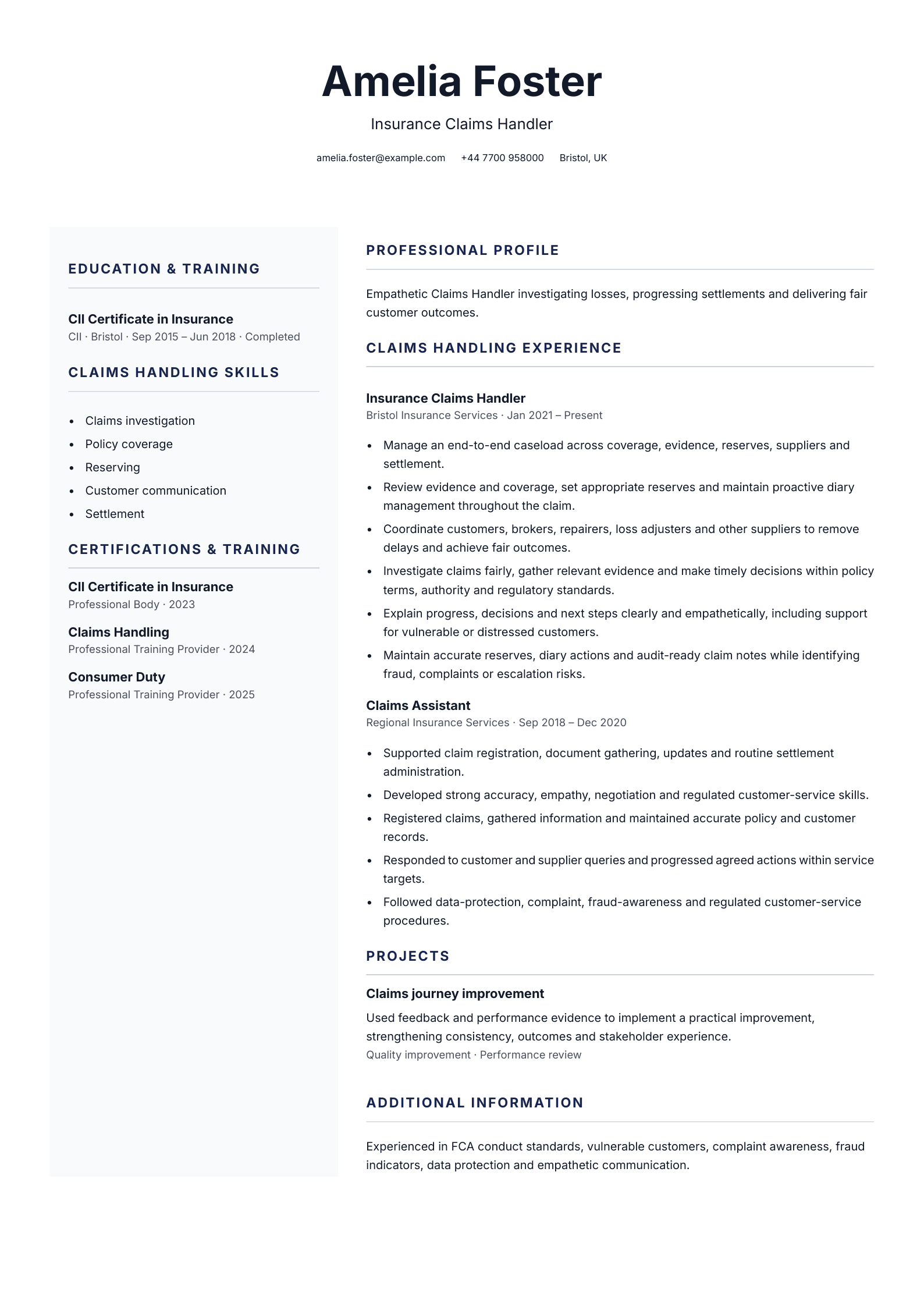 Care coordinator CV