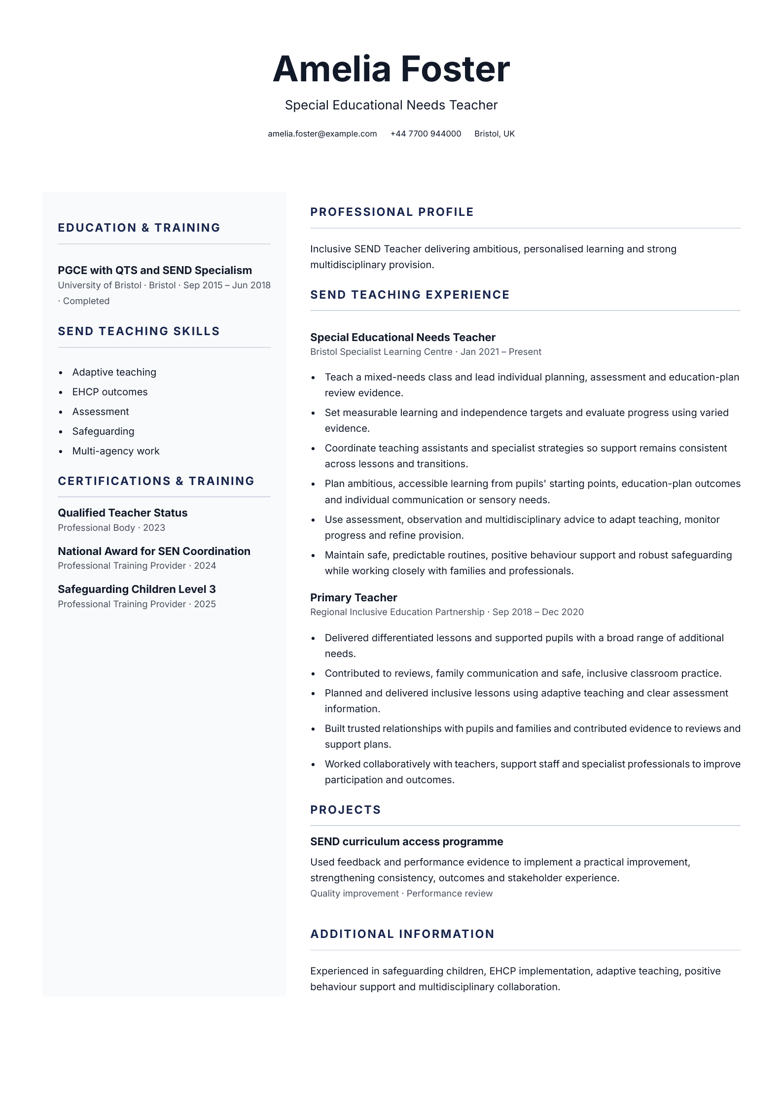 Care coordinator CV