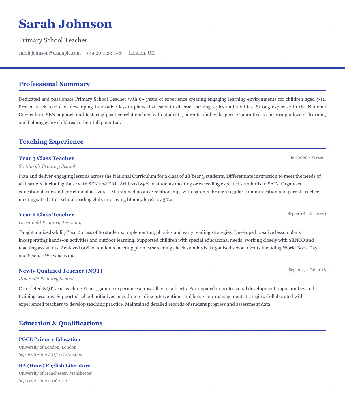 free teacher cv template classic academic